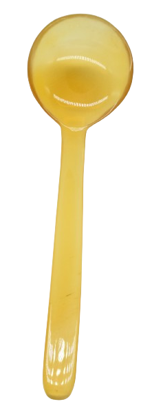 Hornlöffel ca.12,3 cm lang gelb. Hornlöffel ca.12,3 cm lang gelb.