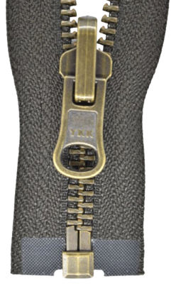 YKK Farbcode 916 schwarzbraun  bis 100 cm Einwege 5mm Metall brüniert automatik Wendeschieber.