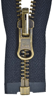 YKK Farbcode 071 nachtblau bis 100 cm Einwege 5mm Metall brüniert automatik Wendeschieber.