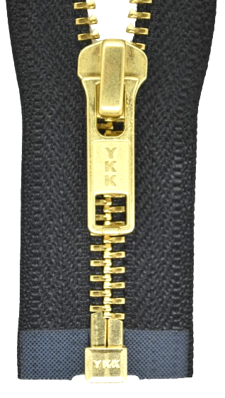 YKK Farbcode 580 schwarz bis 200 cm Einwege 5mm Metall golden automatik Schieber.
