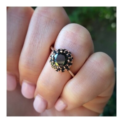 Black Diamond Double Halo Ring Black Diamond Double Halo Ring