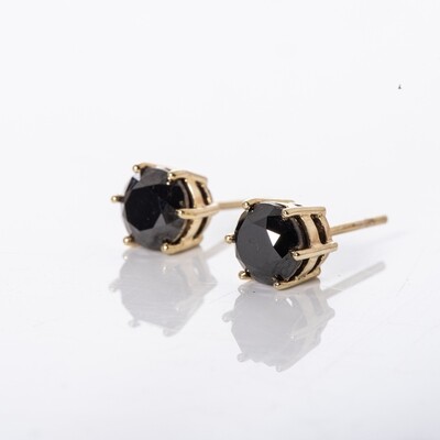 Double Bezel Black Diamond Studs Double Bezel Black Diamond Studs