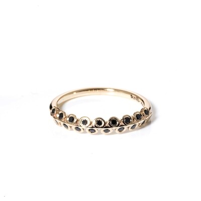 Naamah Yellow Gold Black Diamond Ring Naamah Yellow Gold Black Diamond Ring