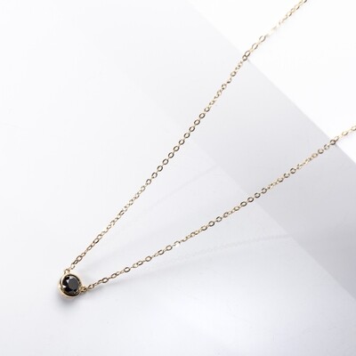 Floating Black Diamond Necklace Floating Black Diamond Necklace