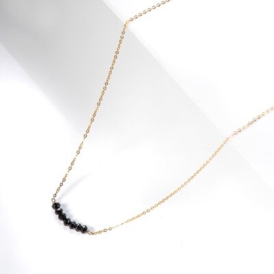 Black Diamond Bead Necklace Black Diamond Bead Necklace