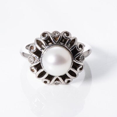 Sterling Silver Fresh Water Pearl Ring Sterling Silver Fresh Water Pearl Ring