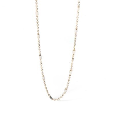 Silver Square Beaded Chain