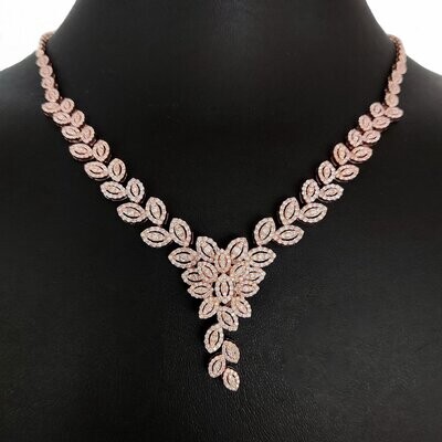 IGI Certified 4.32ct Pink Diamond Necklace