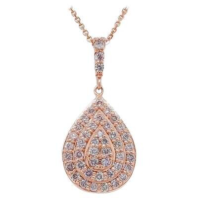 Pendant in 14k Rose Gold with a .47ct Pink Diamond