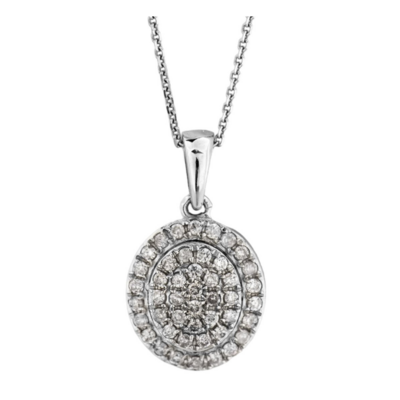 Pendant in 14k White Gold with a .35ctw Diamonds