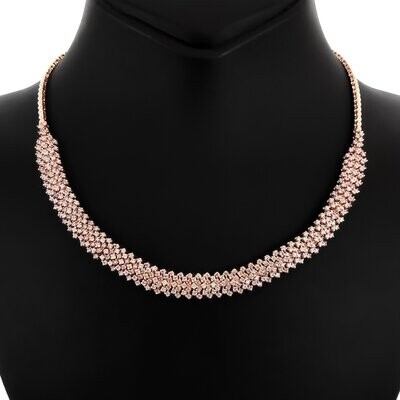 IGI Certified 5.56 Carat Pink Diamonds Necklace