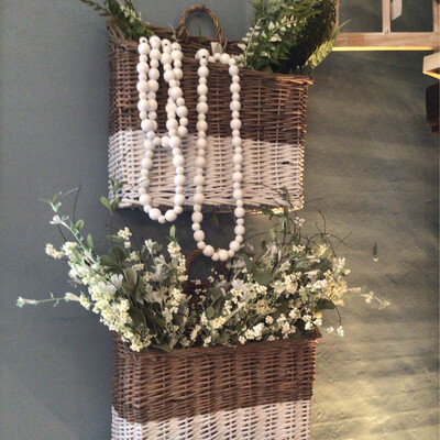 Large Two Tone Wall Basket