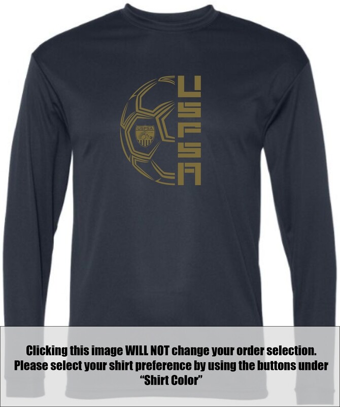 Cotton Long Sleeve T-Shirt - GOLD USPSA Ball