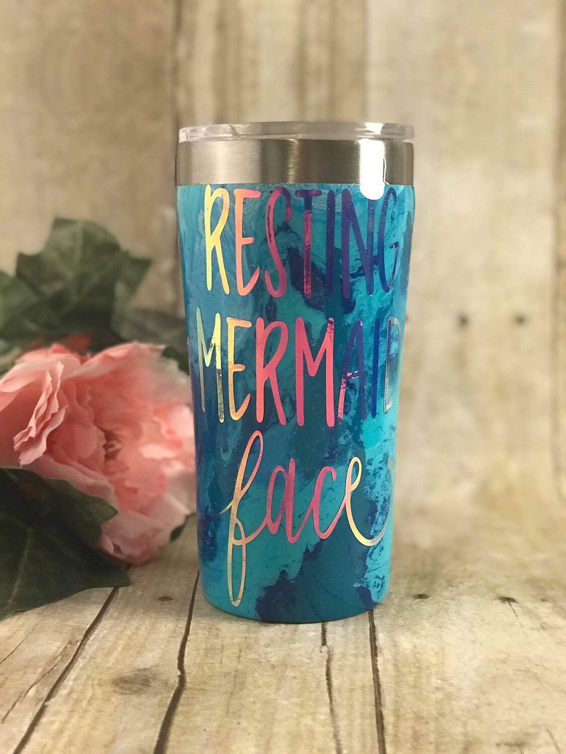 18oz Mermaid Teal Hydrodip Tumbler