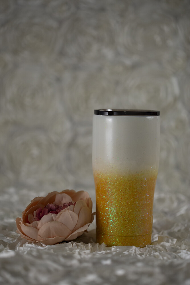 20oz modern curve white and yellow ombre