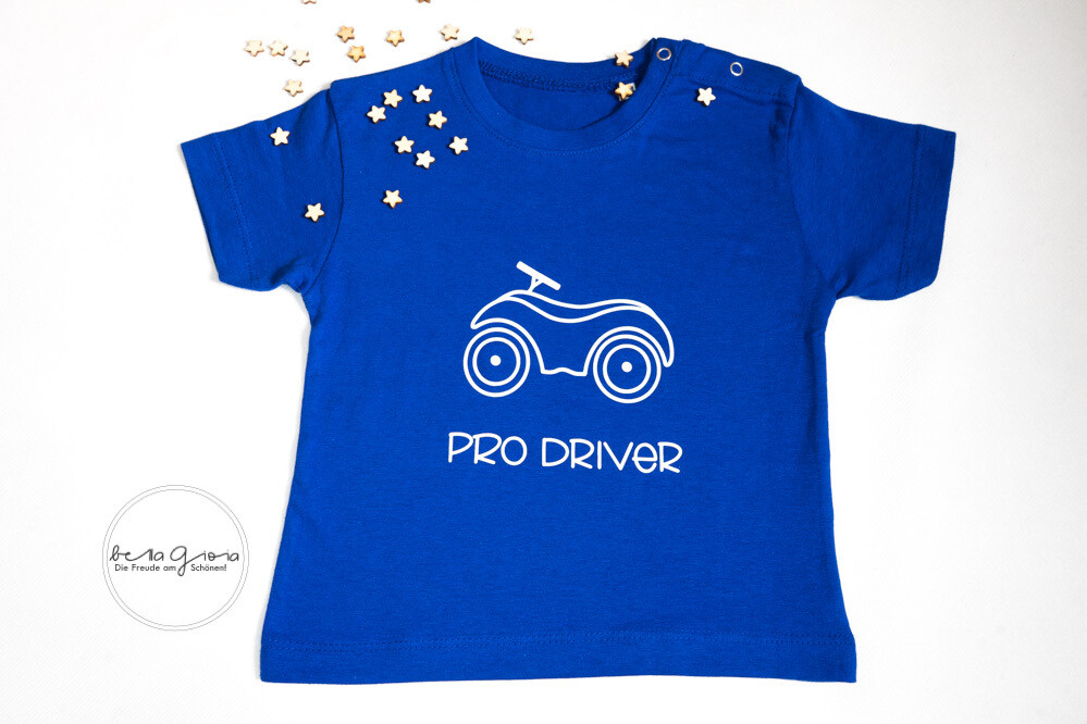Kinder T-Shirt &quot;Pro Driver&quot; - mit Druckknöpfen