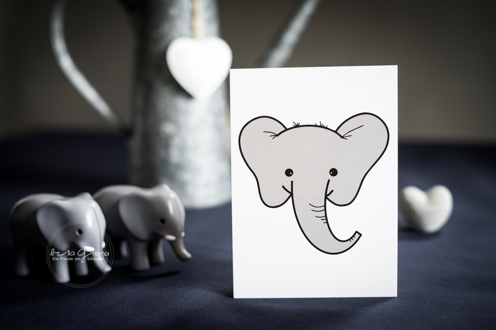 Postkarte Elefant (A6)