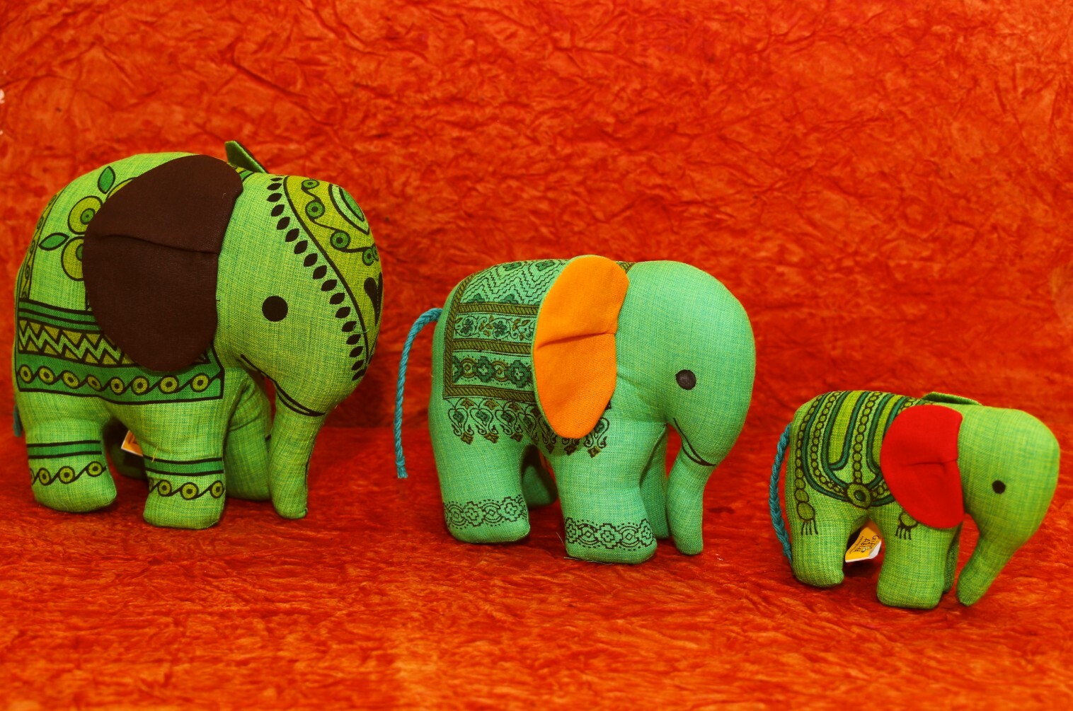 green elephant soft toy