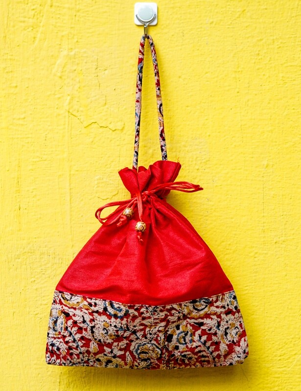 Silk /kalamkari Potli