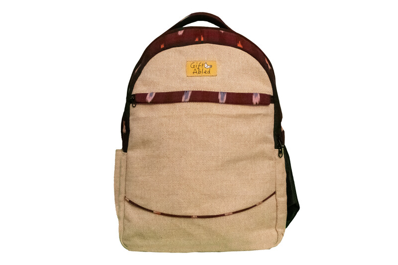 Jute &amp; Ikat Laptop Backpack