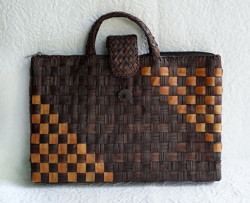 Screw Pine Woven Handcrafted Laptop Bag - 15&quot;