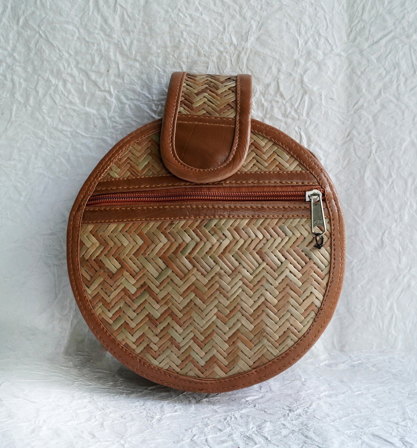 Sheetal Patti Handcrafted Woven Round Travel Pouch