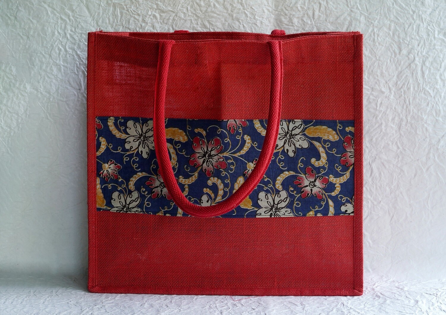 Kalamkari Red Jute Bag