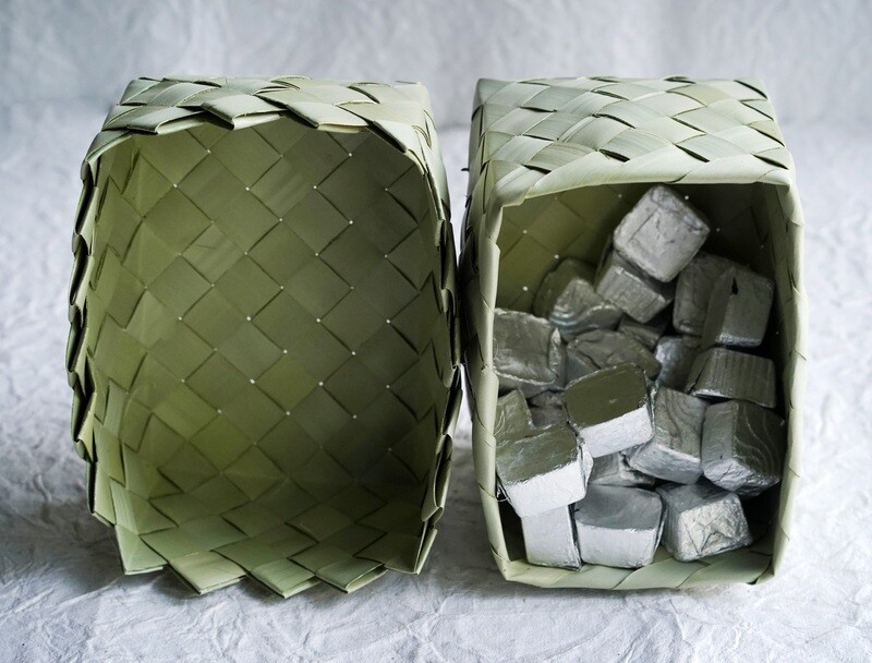 Palm Leaf Woven Hancrafted Rectangular Storage Box