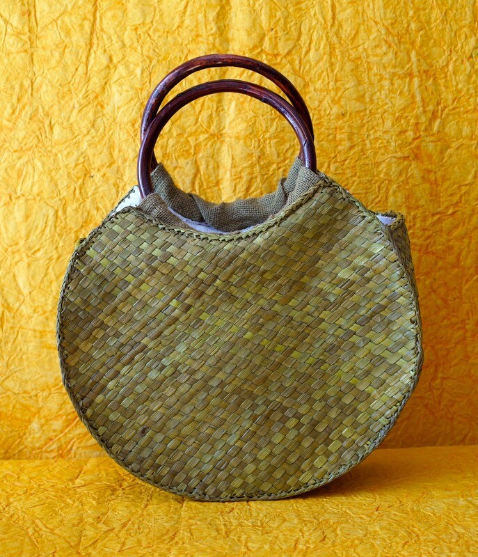 Olivia Screwpine Round Bag