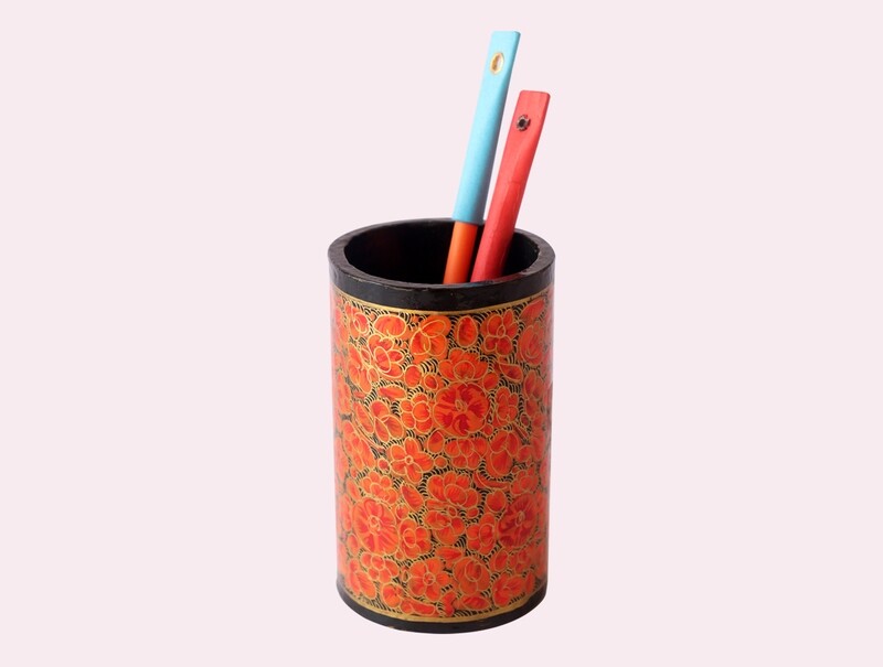 Kashmiri Pen Stand Assorted Colours