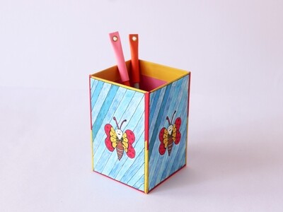 Butter Fly Printed Pen stand