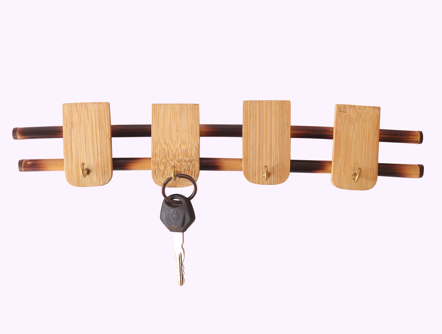 Bamboo key chain holder