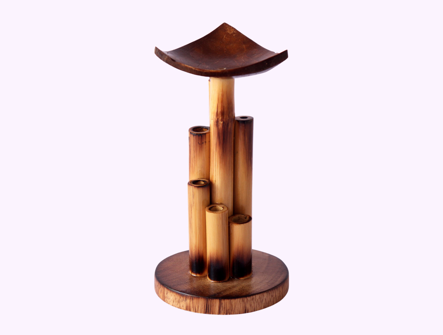 Bamboo candle stand