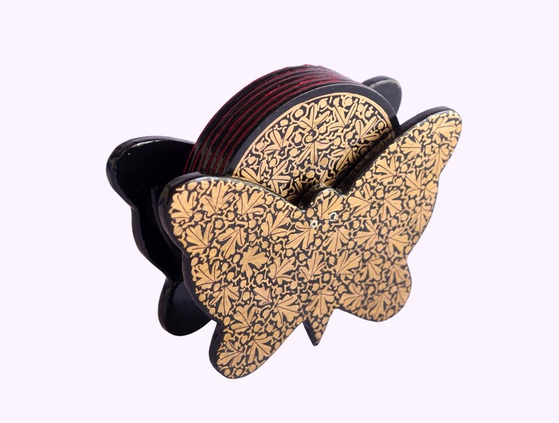 Butterfly kashmiri coasters