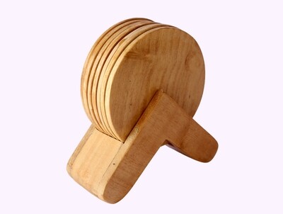 Wooden coasters with holder