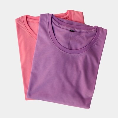 Unisex T-shirts (pack of 2) - Pink, Purple