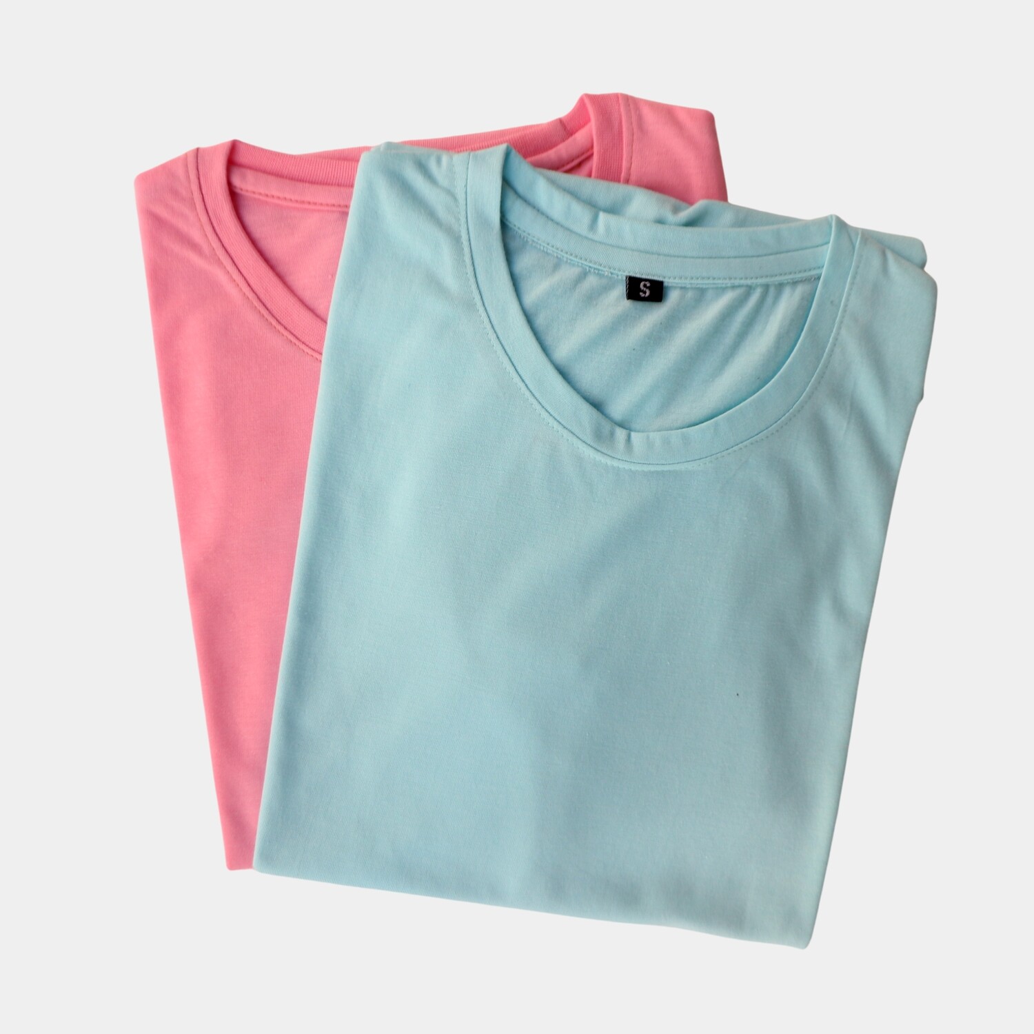 Unisex T-shirts (pack of 2) - Pink, Sky blue