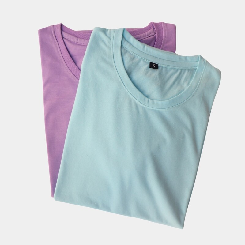Unisex T-shirts (pack of 2) - Maroon, Sky blue