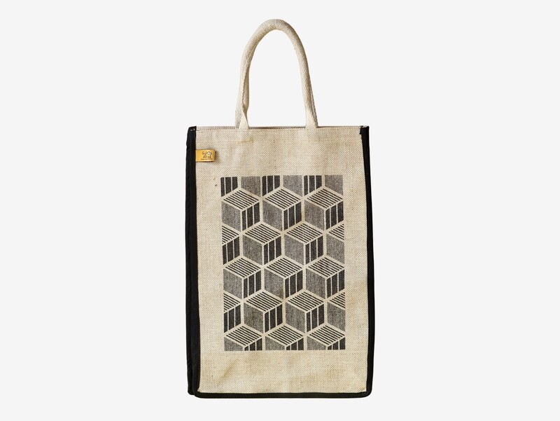 Jute Tesselation Printed Tote Bag