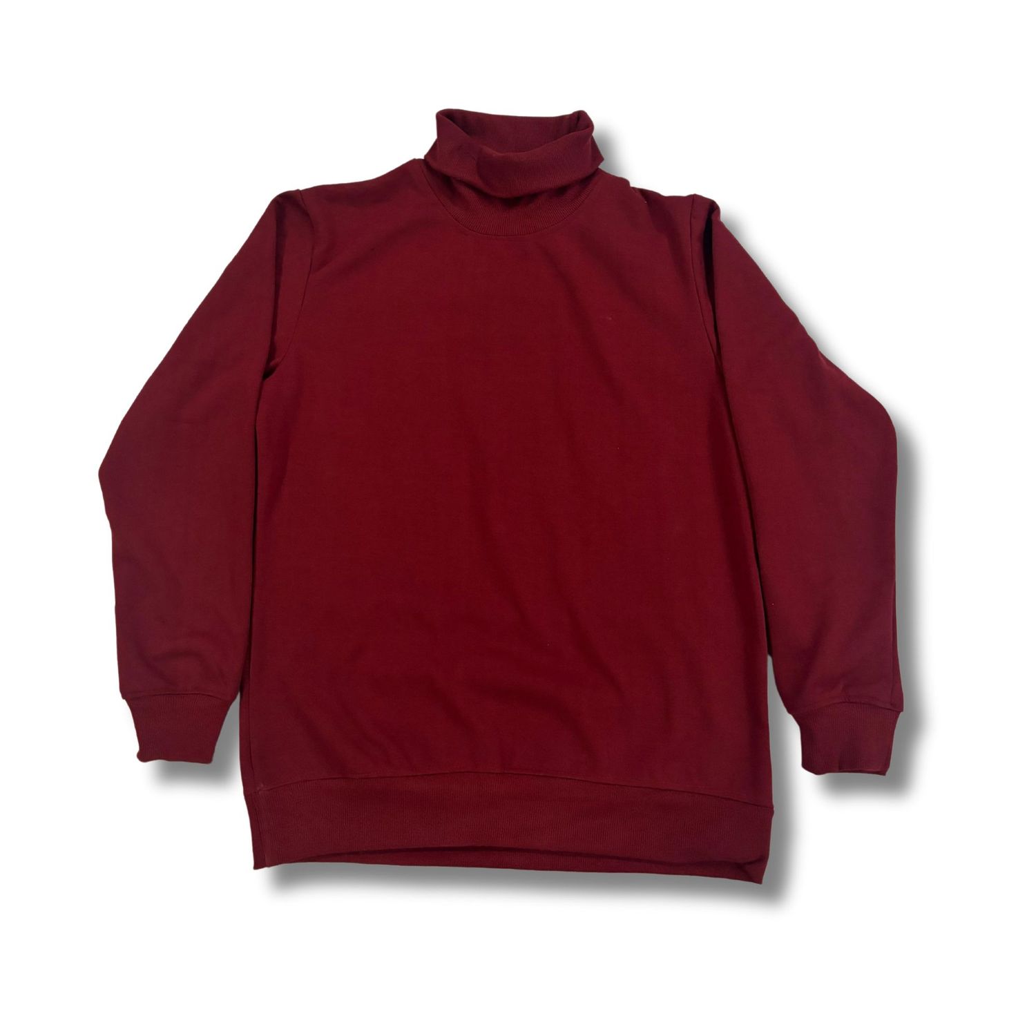 Unisex Solid High Neck Casual Sweater