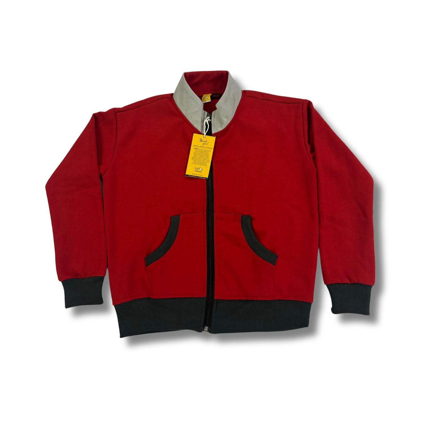 Kids Unisex Maroon Full Zip Fleece Jacket