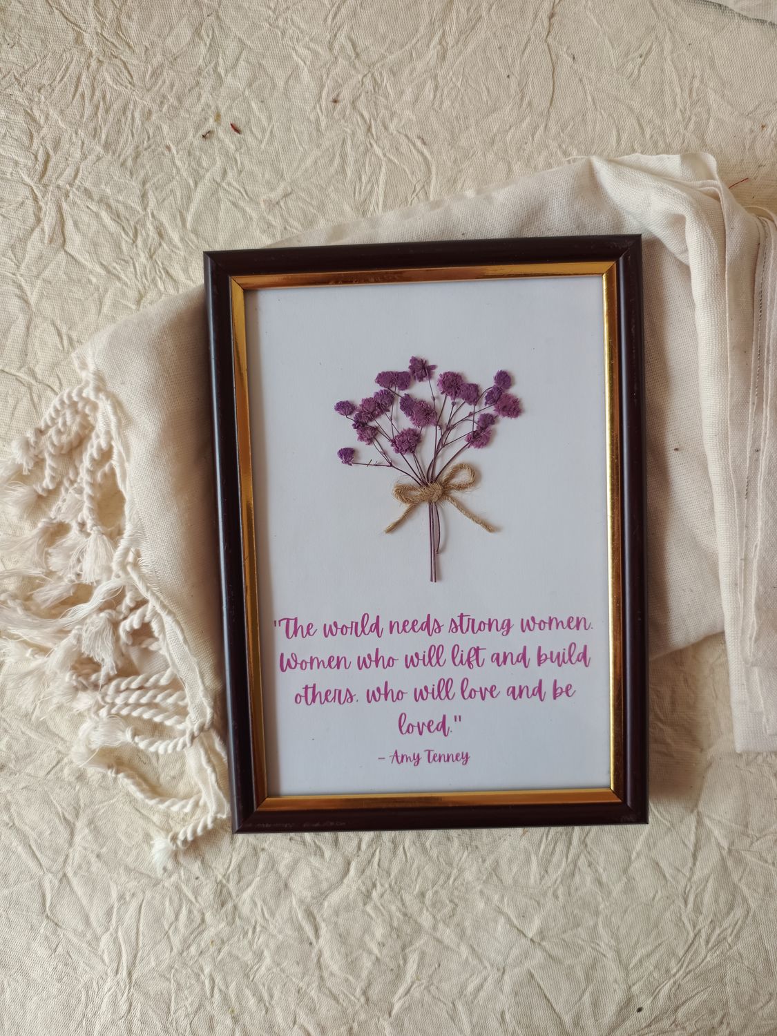 Frame with Affirmation & Original Flower Frame with Affirmation & Original Flower