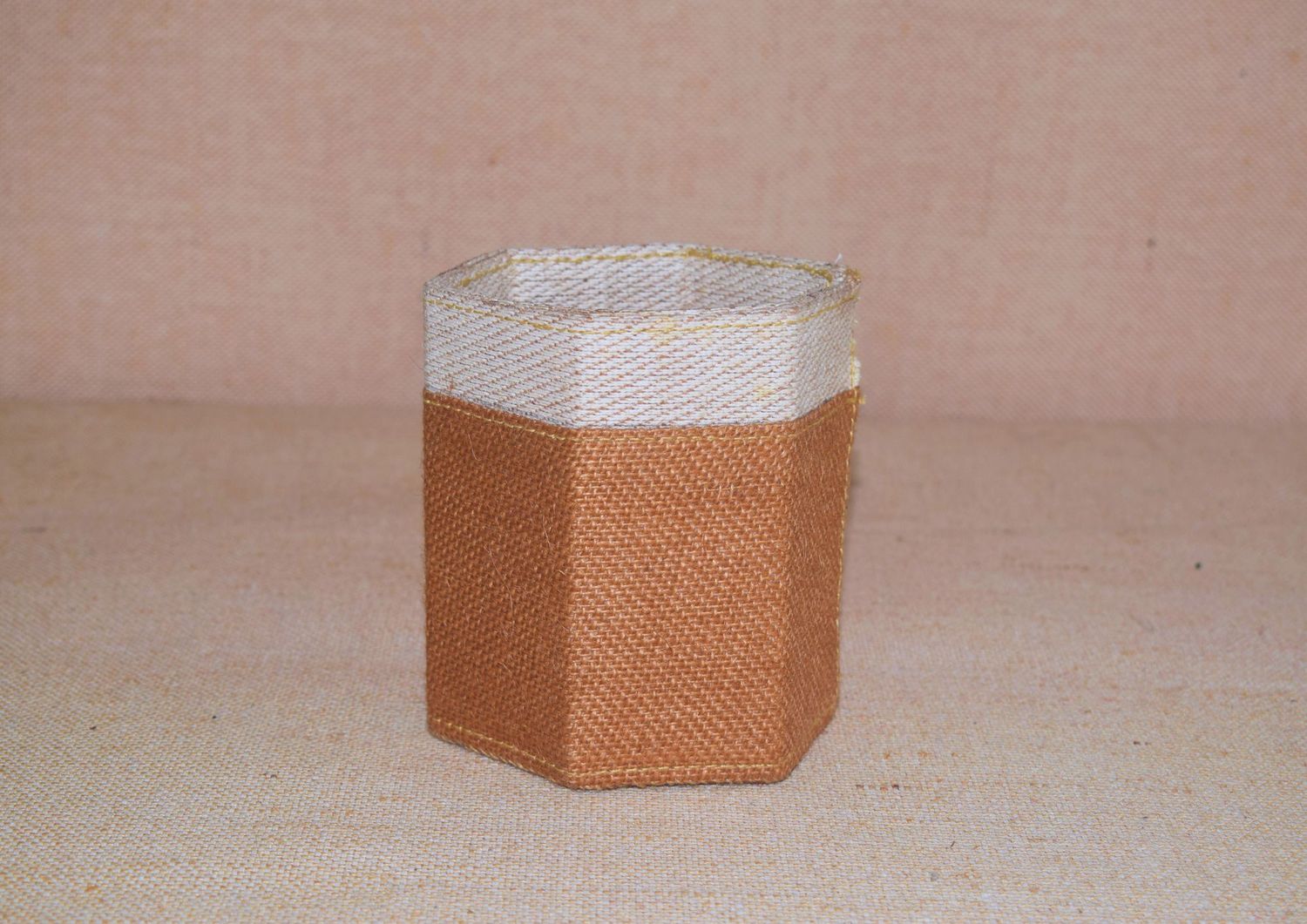 Hexagon Jute Pen Stand Hexagon Jute Pen Stand
