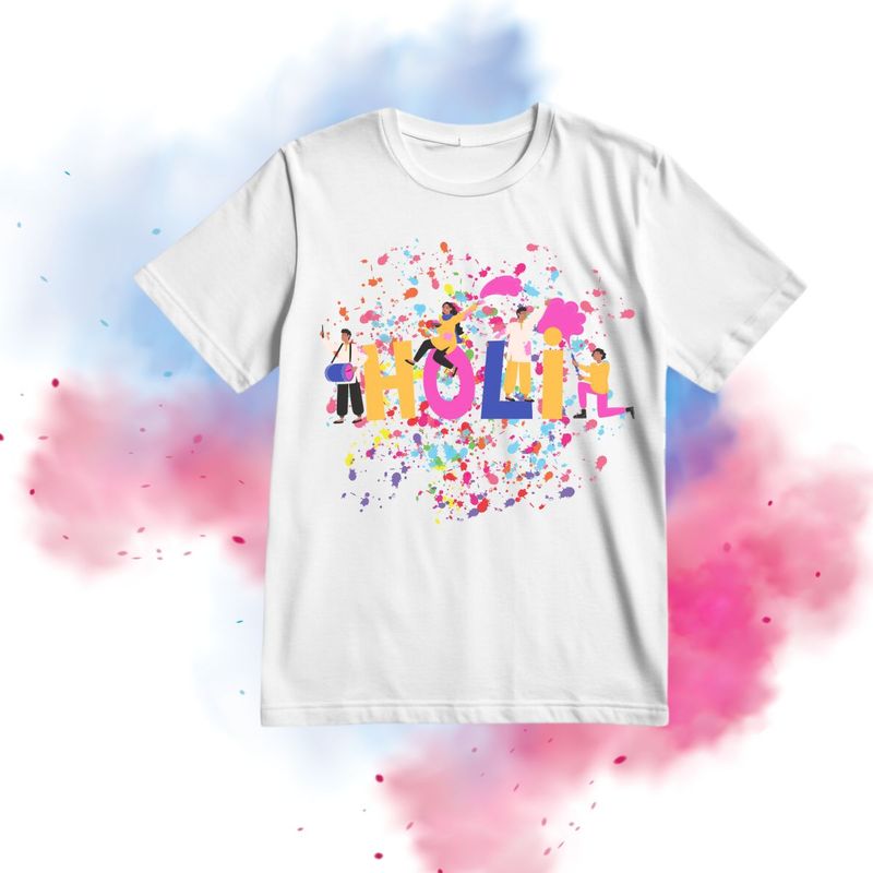 Customized Unisex Holi T-Shirt