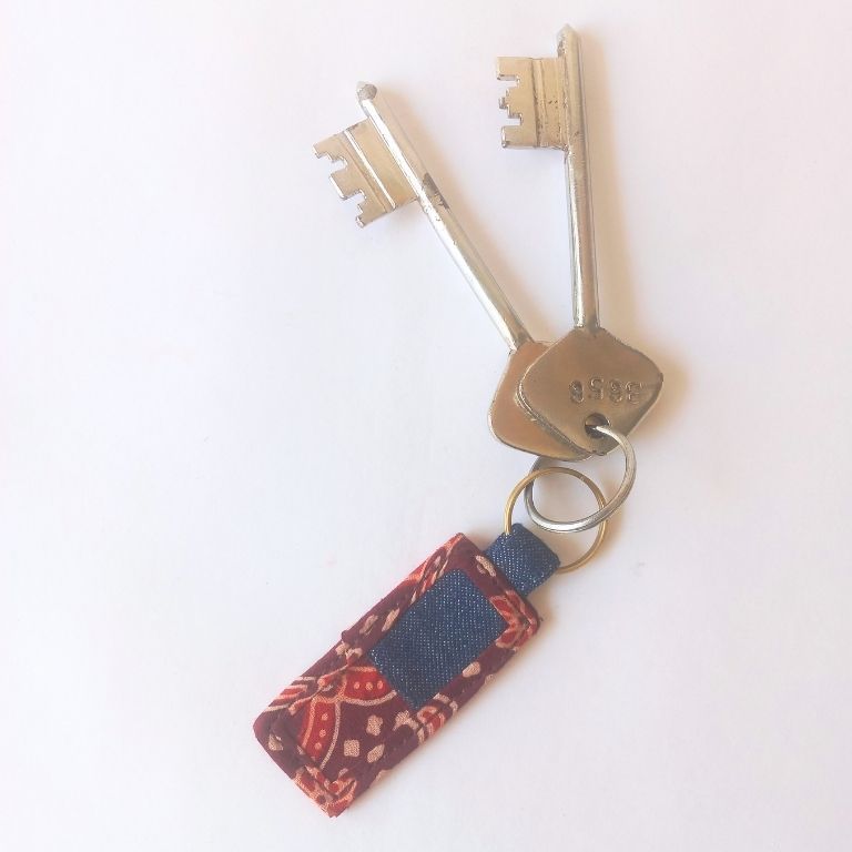 Eco Denim Key Chain