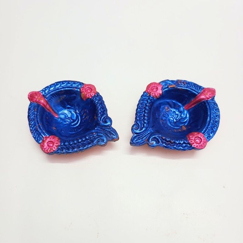 Terra Hand Painted Glow Diya