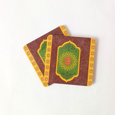 Decorative Magnet & Coaster – Dual-Use with Ethnic Pattern Design Decorative Magnet & Coaster – Dual-Use with Ethnic Pattern Design