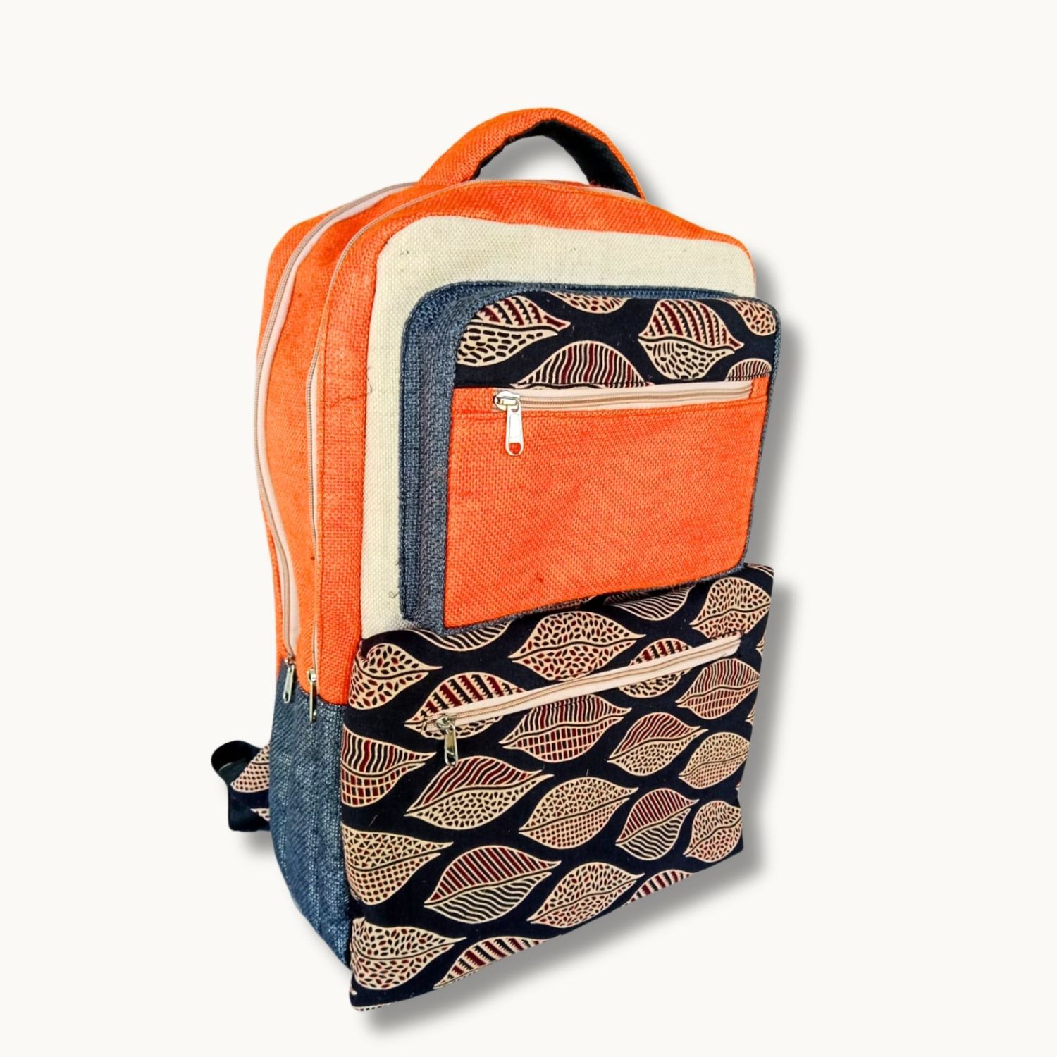 Funky Handcrafted Jute Backpack – Eco-Friendly & Travel-Ready Bag Funky Handcrafted Jute Backpack – Eco-Friendly & Travel-Ready Bag