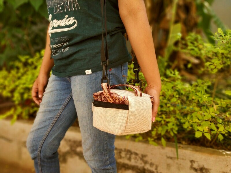 Square Jute Lunch Bag Square Jute Lunch Bag