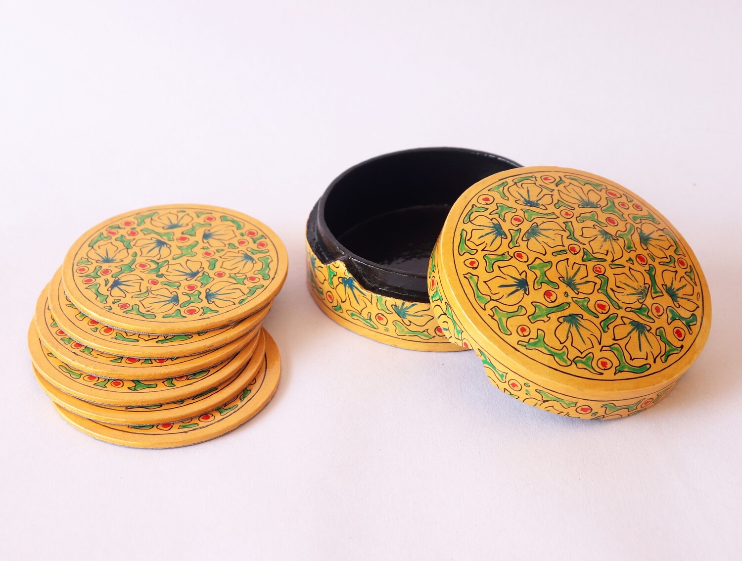 Kashmiri Coaster Set - Round Kashmiri Coaster Set - Round